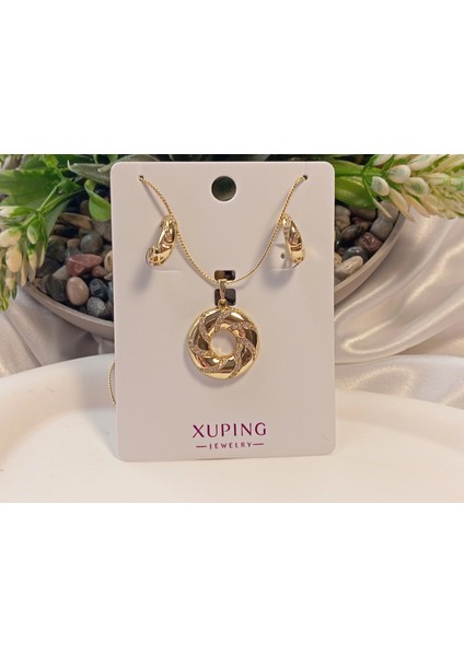 14 K Kaplama Kolye Küpe Seti - Xuping Jewelry