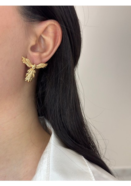 Kadın Küpe Zümrüdüanka Küpesi Gold