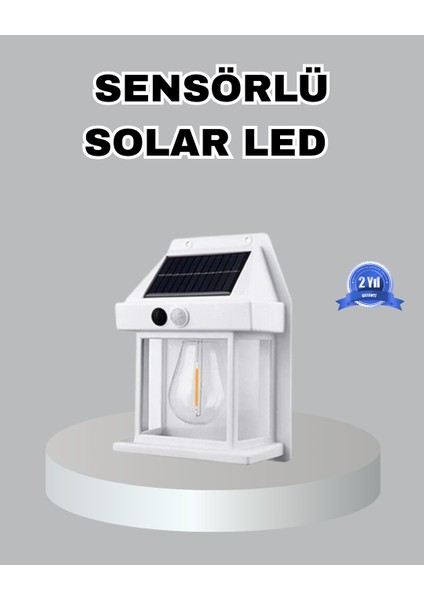 Üç Modlu Güneş Enerjili Duvar Lambası 1800MAH Bataryalı ve Hareket Sensörlü - ME001W-51W883