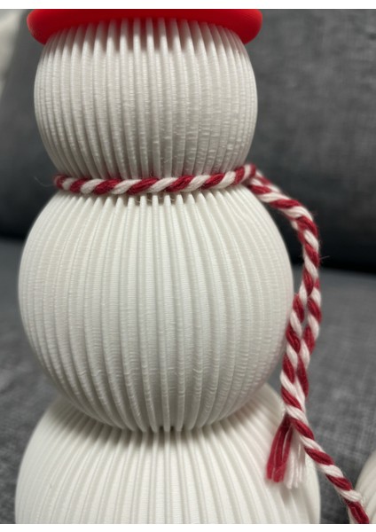 2'li Kardan Adam Dekoratif Figür Seti, Kırmızı Şapkalı, 15 Cm, Yılbaşı Süsleme