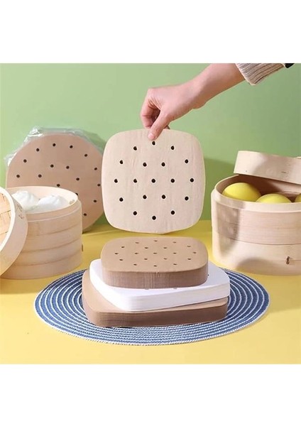 ® 100 Adet Air Fryer Pişirme Kağıdı Tek Kullanımlık Hava Fritöz Yağ Geçirmez Yapışmaz Gıda