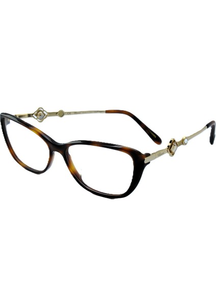 VCH224S 0752 23KT Gold Cat Eye Kedi Gözü Kahverengi Havana 23KT Altın Kadın Gözlük