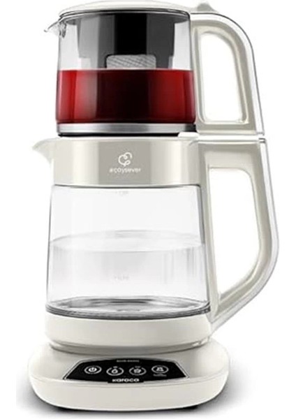 Çaysever 3 In 1 Konuşan Cam Çay Makinesi Su Isıtıcı ve Mama Suyu Hazırlama 1700W Starlight indirimleri