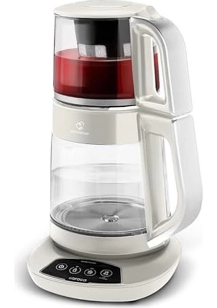 Çaysever 3 In 1 Konuşan Cam Çay Makinesi Su Isıtıcı ve Mama Suyu Hazırlama 1700W Starlight