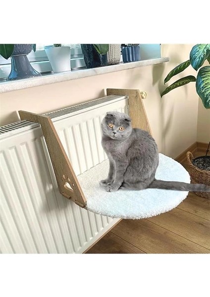 Beylini Askılı Kedi Yatağı Petek Radyatör Asılabilir Konforlu Rahat Kedi Köpek Uyku Alanı Beyaz