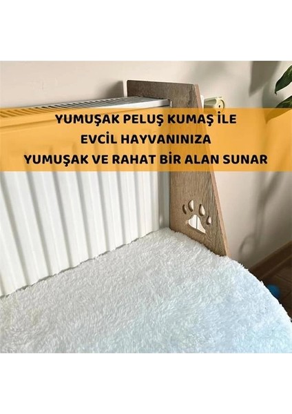 Beylini Askılı Kedi Yatağı Petek Radyatör Asılabilir Konforlu Rahat Kedi Köpek Uyku Alanı Beyaz modelleri