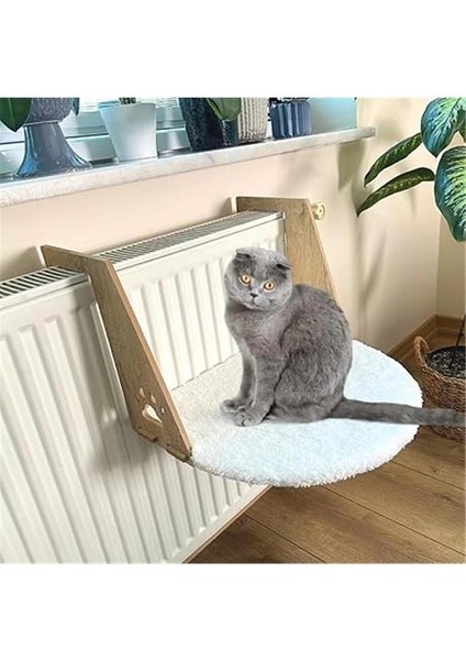 Beylini Askılı Kedi Yatağı Petek Radyatör Asılabilir Konforlu Rahat Kedi Köpek Uyku Alanı Beyaz
