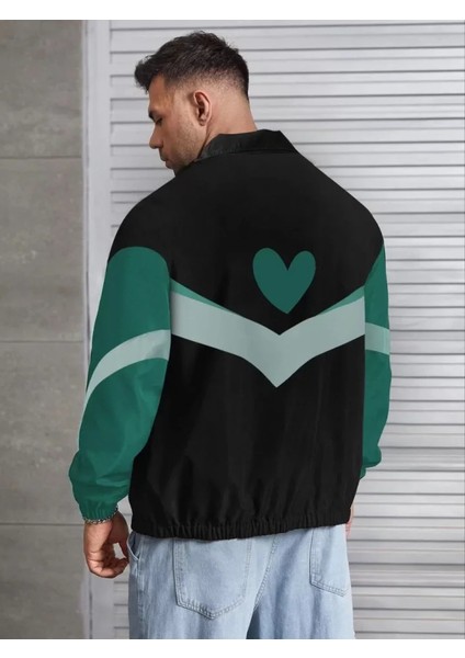 Unisex Uzun Kollu Paraşüt Kumaş Rüzgarlik - Siyah fiyatları