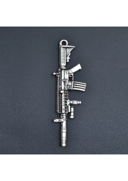 Pubg - M4 Silah Gümüş Kaplama Kolye Ucu