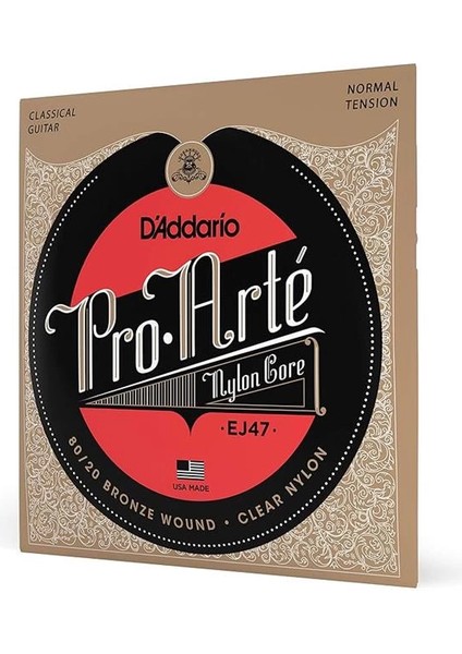 D'addario EJ47 Klasik Gitar Tel Seti, Pro-Arte, 80/20 Bronze Woun