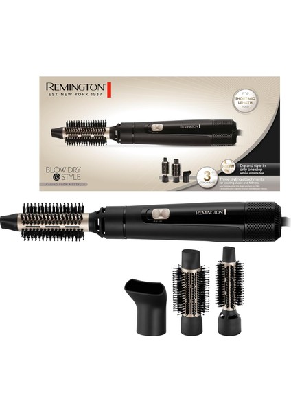 Sıcak Hava Fırçası [3 Eklenti Dahil: 25 mm ve 38 mm Yuvarlak Fırça, Şekillendirme Nozulu]