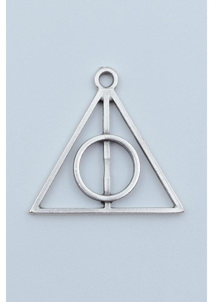 Harry Potter Ölüm Yadigarları Üçgen Gümüş Kaplama Kolye Ucu