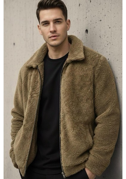 Harris Peluş Içi Polarlı Tam Fermuarlı Gömlek Yaka Kalın Erkek Hırka Sweatshirt Polar fiyatları