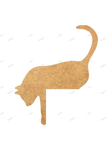 10'lu Paket Ahşap Duvar Dekoru - ST_0098 - 7 x 8 cm