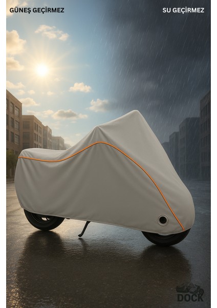 Turuncu Fitilli Tvs Jupiter 125 Gri Vinleks Çanta Uyumlu Motosiklet Brandası(Özel Kumaş) fırsatları