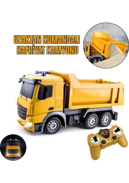 Oyuncak Uzaktan Kumandalı Hafriyat Kamyonu – 2.4 Ghz Full Fonksiyon (Damper Yukarı/aşağı)