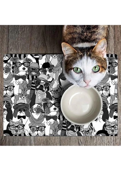 Mama ve Su Evcil Hayvan Beslenme Matı, Kolay Temizlenen Emici Su Geçirmez Kumaş, Küçük Orta indirimleri