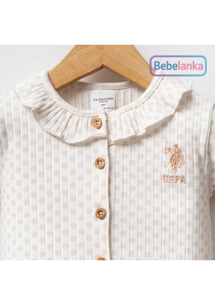 Kız Bebek %100 Pamuk Fırfırlı Yaka Gömlek Pantolon 2'li Lisanslı Takım modelleri