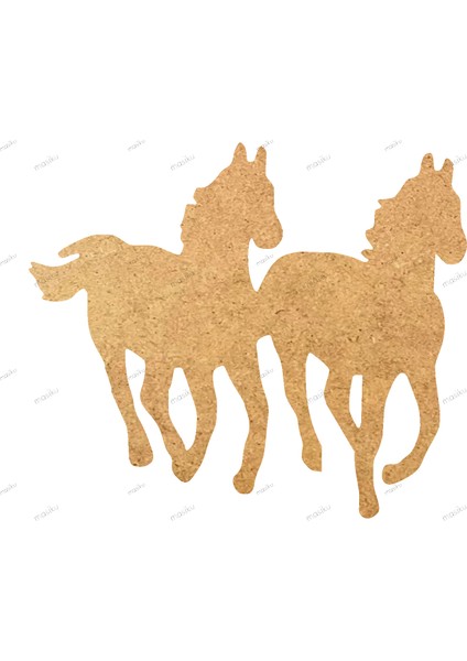 10'lu Paket Ahşap Duvar Dekoru - ST_0071 - 8 x 7 cm