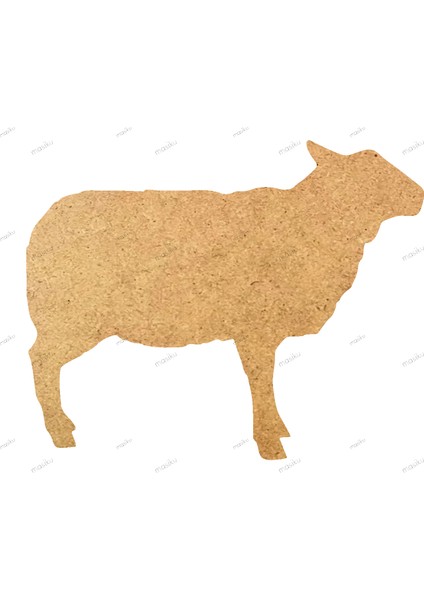 10'lu Paket Ahşap Duvar Dekoru - ST_0075 - 8 x 7 cm