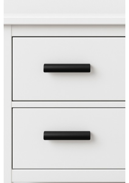 Mat Siyah - Ahşap Mobilya Kulbu 2’li (128 mm) modelleri