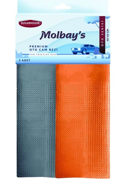 Sugarhouse Oto Fırsat Paketi Molbays Oto Premium Cam Bezi 2'li+Ultra Emici Oto Kurulama Bezi indirimleri