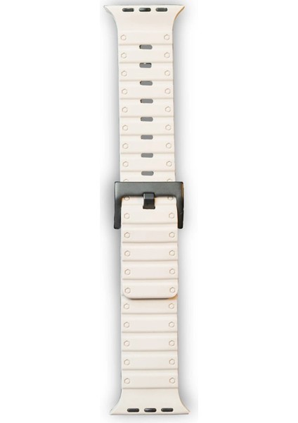 Apple Watch 42MM Magnus Mıknatıslı Silikon Kordon - Yıldız Işığı