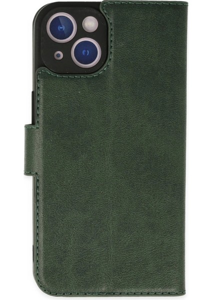 iPhone 14 Plus Kılıf Trend S Plus Kapaklı Kılıf - Yeşil