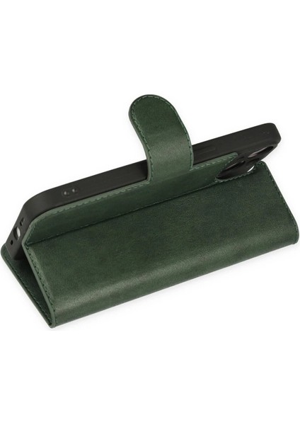 iPhone 14 Plus Kılıf Trend S Plus Kapaklı Kılıf - Yeşil modelleri