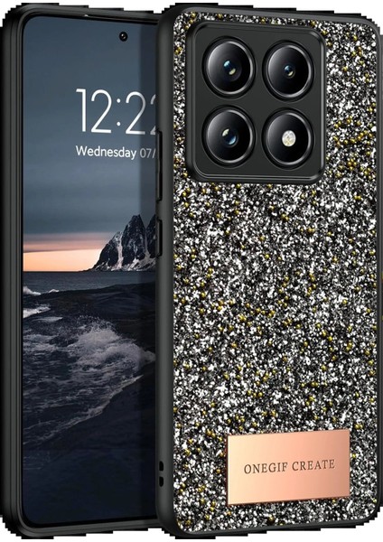 Xiaomi Mi 14T Pro Bright Simli Kapak - Gümüş