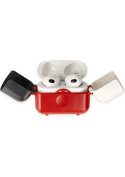 CPT83 Airpods 3 (3.nesil) Basmalı Kılıf - Kırmızı-Siyah-Beyaz modelleri