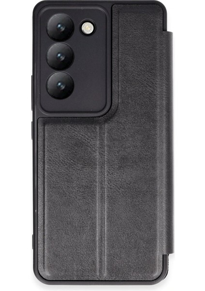 Vivo V30 Lite 4g Kılıf Flip Cover - Siyah
