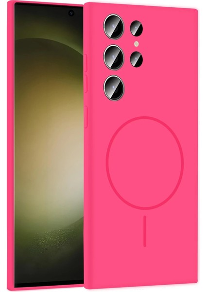 Samsung Galaxy S23 Ultra Kılıf Jully Magsafe Kapak - Fuşya
