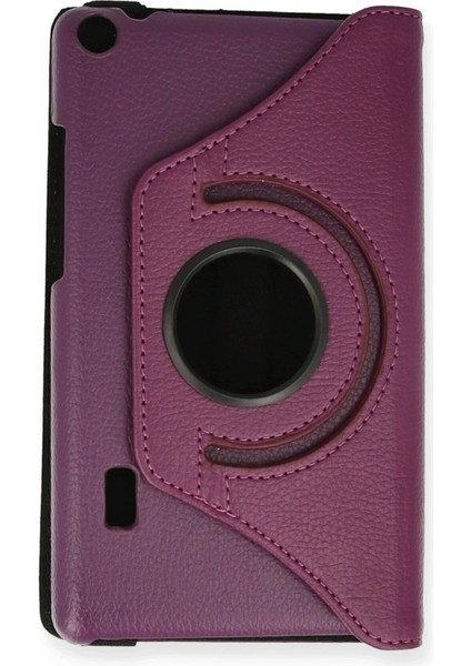 Huawei Mediapad T3 7 Kılıf 360 Tablet Deri Kılıf - Mürdüm fiyatları