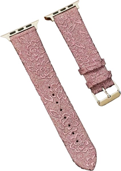 Apple Watch 42MM Creeper Desenli Kordon - Rose Gold