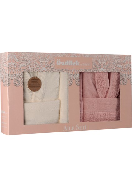 Orkide Güpürlü Aile Bornoz Seti fiyatları