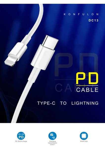 DC13 1m 20W Type-C To Lightning Kablo iphone Uyumlu modelleri