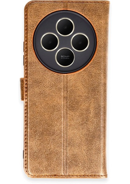 Xiaomi Redmi 14C Kılıf Trend S Plus Kapaklı Kılıf - Taba