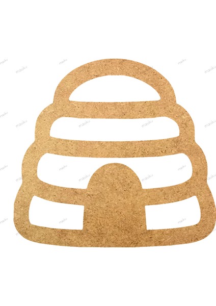 10'lu Paket Ahşap Duvar Dekoru - ST_00440 - 8 x 8 cm