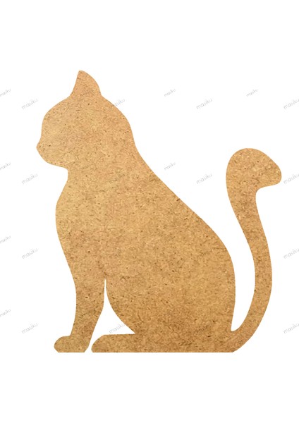 10'lu Paket Ahşap Duvar Dekoru - ST_0051 - 7 x 8 cm