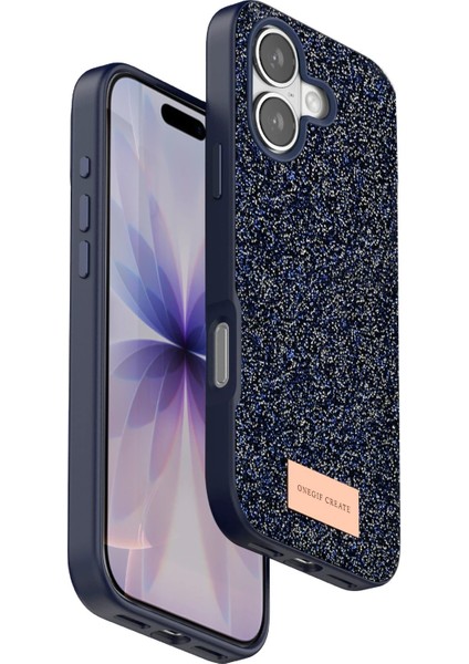 Apple iPhone 17 Bright Simli Kapak - Mavi