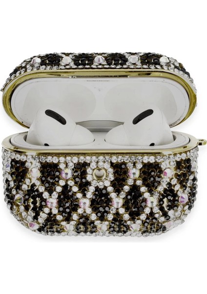 CPT83 Airpods Pro 2 (2.nesil) Klor Taşlı Kılıf - Desen 3