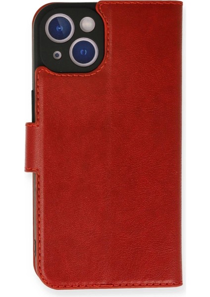 iPhone 14 Kılıf Trend S Plus Kapaklı Kılıf - Kırmızı