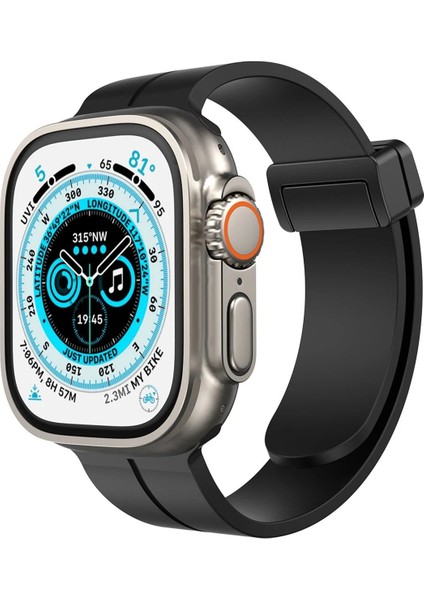Apple Watch 38MM KR412 Elegance Stylısh Kordon - Siyah