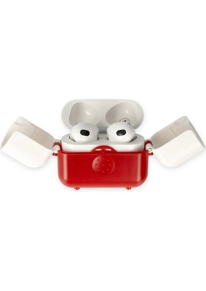 Airpods 3 (3.nesil) Basmalı Kılıf - Kırmızı-Beyaz modelleri