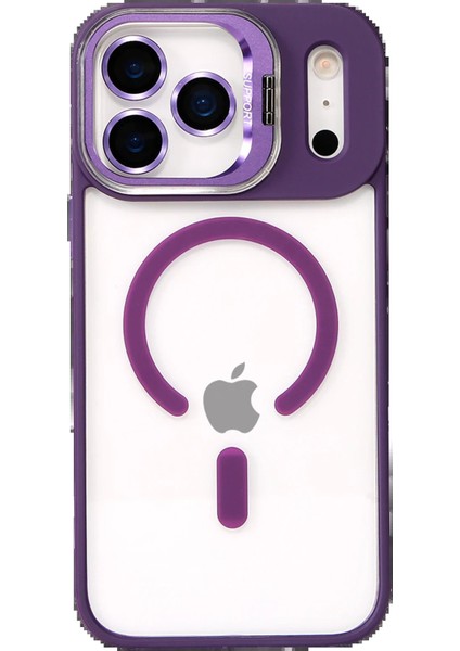 CPT83 Apple iPhone 17 Pro Max Remim Lensli Magsafe Standlı Kapak - Derin Mor fiyatları