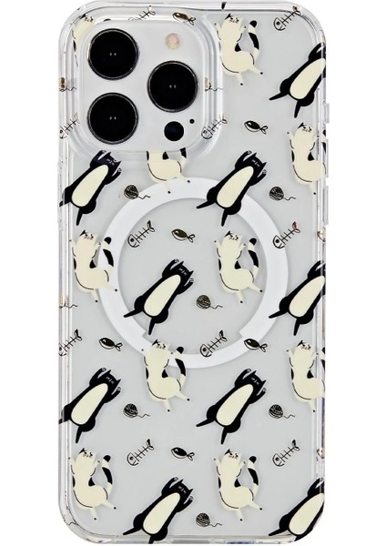 iPhone 14 Pro Max Tanya Magsafe Kapak - Desen 4