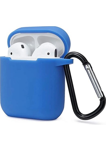 CPT83 Airpods 2 (2.nesil) Sert Silikon Kılıf - Mavi