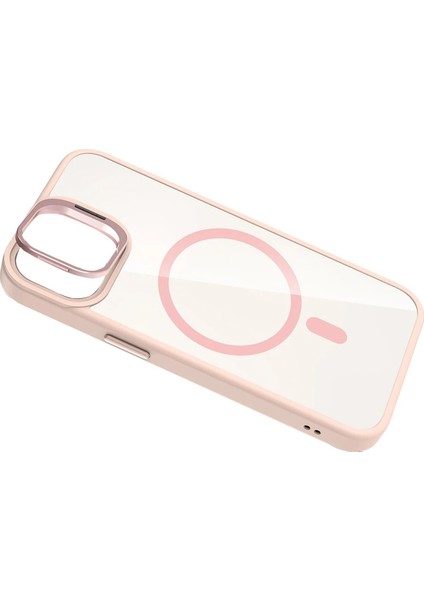 OMR02 Apple iPhone 11 Remim Lensli Magsafe Standlı Kapak - Pembe indirimleri