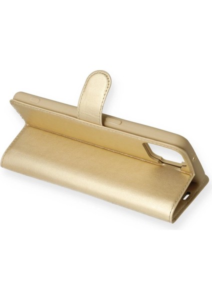 Oppo A73 Kılıf Trend S Plus Kapaklı Kılıf - Gold modelleri